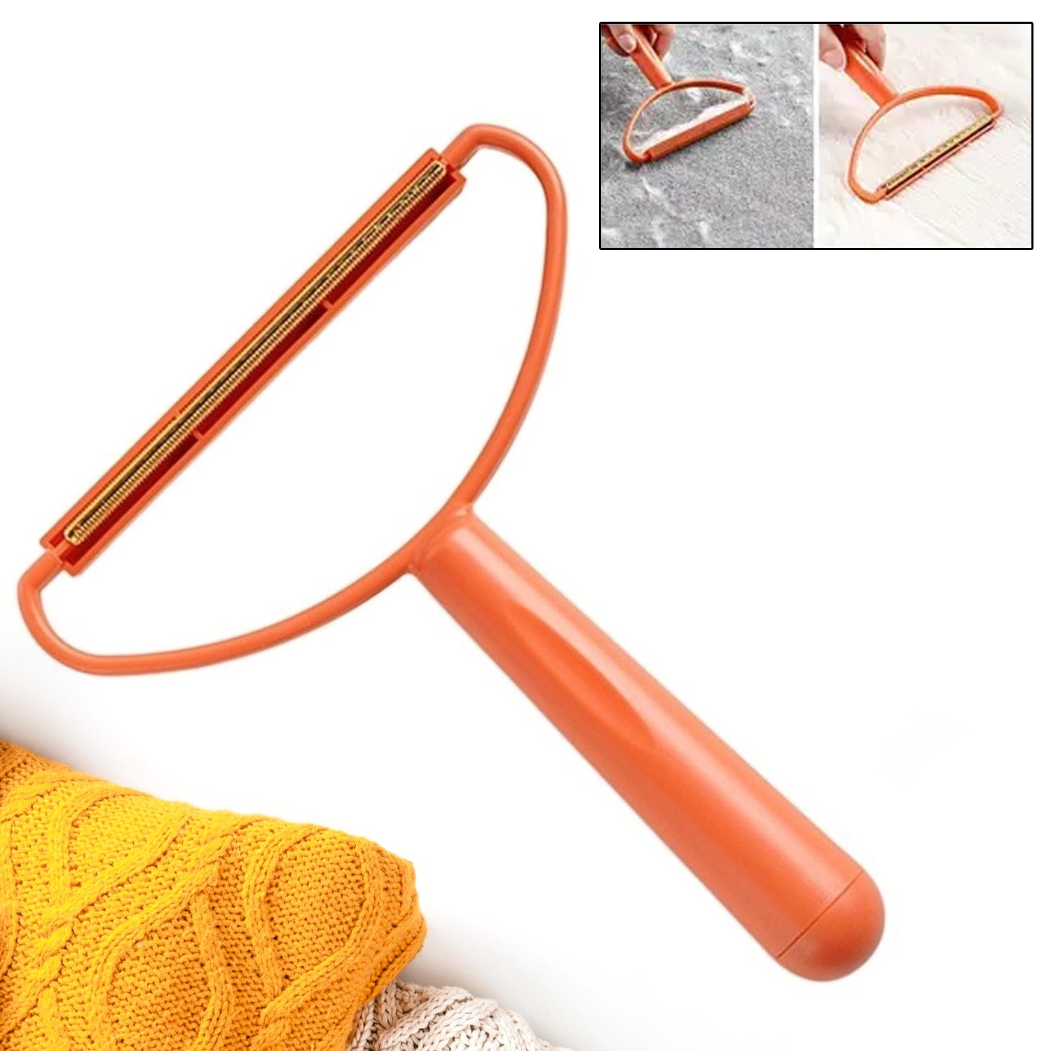 2-in-1 Portable Lint Remover – Long-Handle Brush & Sticky Roller for Clothes, Furniture & Carpets (1 Pc) 2-in-1 Portable Lint Remover – Long-Handle Brush & Sticky Roller for Clothes, Furniture & Carpets (1 Pc)